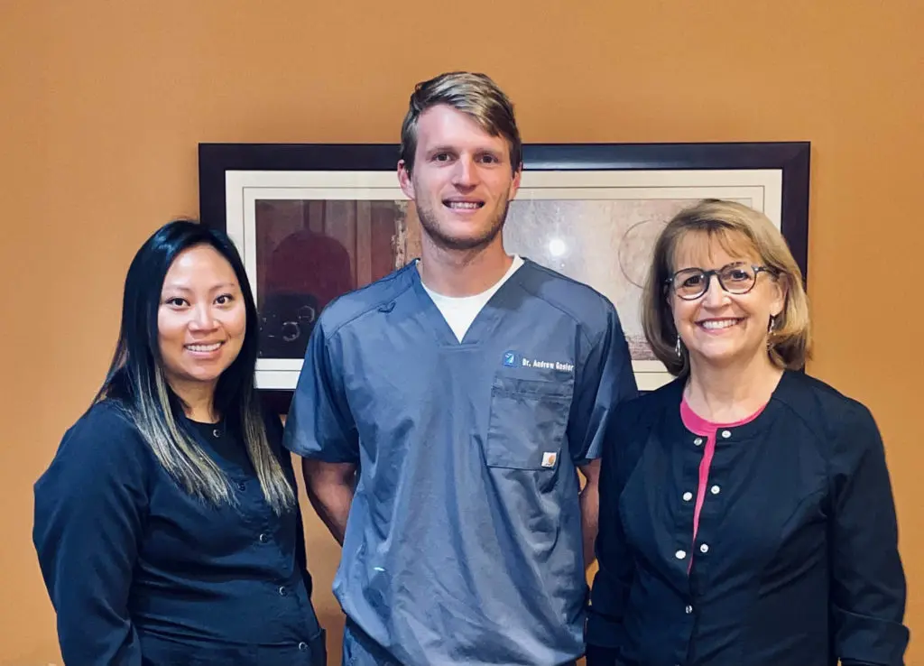 Dr. Andrew Gasior with Dr. Maryann Griffith and Dr. Angela Khamphouy at Gasior Family Dental - Ann Arbor Clinic